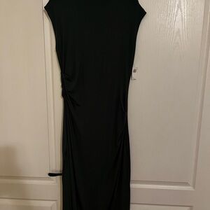 Elegant Sage Green Sleeveless Dress